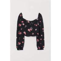 ราคา !!!เสื้อเชิ้ตครอปแขนยาวดีเยี่ยม ของแท้ txk H*m (26824860276)