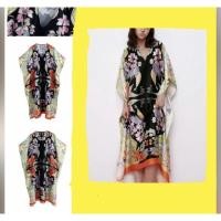 ราคา Zara หลากสีซาติน kaftan ดั้งเดิม (10760668374)