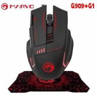 ราคา Marvo เมาส์เกมส์มิ่ง G909+G1 Gaming combo Mouse (Black) Gaming Mouse pad G1 (7038080296)