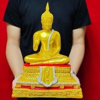 ราคา พระพุทธรูปปางประทานพร ภูษาพระสีวลีมหาลาภงานลงสีน้ำทองประดับกากเพชร(หน้าตัก9นิ้ว สูง40ซม.)ผ่านพิธีพุทธาภิเษกแล้ว (26280672304)