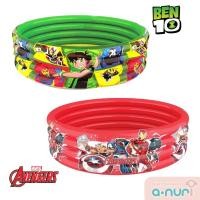 ราคา Disney สระน้ำกลม 4 ชั้น ขนาด 5 ฟุต 150x40 ซม พื้นกันลื่น ลายลิขสิทธิ์ AVENGERS ลาย BEN TEN สระว่ายน้ำ สระเป่าลม (17450029877)