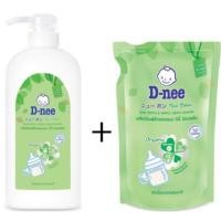 ราคา 1 แถม 1 D-nee น้ำยาล้างขวดนมดีนี่ขวดปั๊ม 620 ml. + ถุงเติม 600 ml.1 ถุง (4638120719)