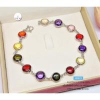 ราคา สร้อยข้อมือเงินแท้92.5% ร้อยมณีใต้น้ำ (เพชรพญานาค) งานพลอยสี-สังเคราะห์ (ขนาดเม็ดมณีใต้น้ำ 8 mm.ยาว 7.5"/19 cm.): H0510 (5575922808)