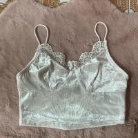 ราคา เสื้อครอปสายเดี่ยว Shein xs ผ้ากำมะหยี่สวยมาก สายฝอ หรือแต่งน่ารักๆกับเสื้อคลุมสไตล์เกาหลี (20605621947)