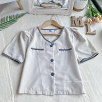 ราคา ป้าย Pradap เสื้อคอวีกระดุมหน้า (25919530544)