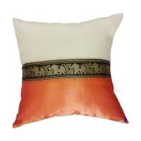 ราคา ปลอกหมอน/หมอนอิง/หมอนตกแต่งสไตล์ลายไทย สีส้ม (Thai Pillow Cover) (16282341880)