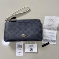 ราคา Coach แท้ USAกระเป๋าคล้องมือ 2 ซิป ไซค์ L มือ 2 (11097536959)