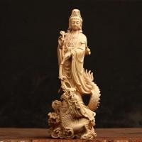 ราคา Yaba boxwood Yulong Guanyin พระโพธิสัตว์ตัวละครงานฝีมือตกแต่ง (26408594332)