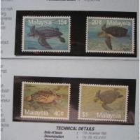 ราคา ชุดนําเสนอ: Marine Life Series III, เต่ามาเลเซีย 4v MNH; ฉบับที่: 17 1990 พฤศจิกายน (42076587514)
