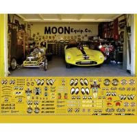 ราคา ดีคอล Mooneyes หมึกรองขาว ติดชิ้นงานได้ทุกสี ติดรถHot Wheels /Majorette 1:64 Decal water slide (10219704347)