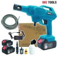 ราคา BONCHI เครื่องฉีดน้ำแรงดันสูงไร้สาย ปืนอัดฉีดน้ำแรงดันสูงไร้สาย ปืนอัดฉีดล้างรถทำความสะอาดพื้น แบต2ก้อน แรงสุด199V สีฟ้า (10438341546)