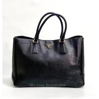 ราคา PRADA Black Saffiano Lux Leather Large Tote Bag (รับประกันสินค้าแท้) (24724358995)