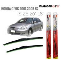 ราคา *แนะนำ* ที่ปัดน้ำฝน ใบปัดน้ำฝน ซิลิโคน ตรงรุ่น Honda Civic Dimension 2001-2005 ES ไซส์ 20-18 ยี่ห้อ Diamond กล่องแดง (21188925624)