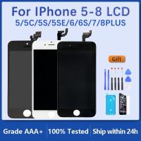 ราคา หน้าจอสัมผัส LCD ไม่มีพิกเซลตาย และกระจกนิรภัย แบบเปลี่ยน สําหรับ iphone 5 5C 5S SE 6 6S 7 8 Plus 7G 7P 8G 8 Plus (25606914417)