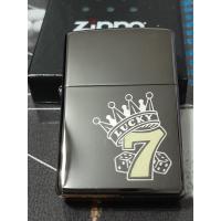 ราคา zippo 48913 lucky 7 design high polish black laserengraveผิวโครเมี่ยมสีดำลายแบบเลเซอร์สัญลักษณ์แห่งความโชคดีลัคกี้เซเว่น (43052789508)