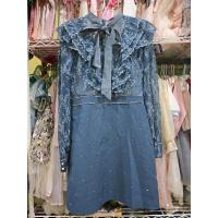 ราคา เดรสลูกไม้มือสองสีฟ้าน้ำทะเล (27568912462)