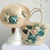 ราคา ชุดเซ็ท (หมวก+กระเป๋า) กระเป๋ากระจูดหูหิ้ววงกลมแต่งดอกไม้ ขนาด 9x8 นิ้ว +หมวกสาน แต่งดอกไม้เข้าเช็ท 1 ใบ พร้อมส่งจากไทย (24365475232)