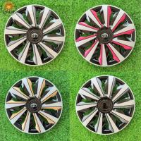 ราคา รุ่นใหม่ ฝาครอบกระทะล้อรถยนต์ 1ชุด มี 4 ฝา สีทอง/บรอนด์/สีชมพู ลายสวยงาม เเน่น เเข็งเเรง ถูกใจดูดีขึ้นอีกระดับมีขอบ14/15 (25078611374)