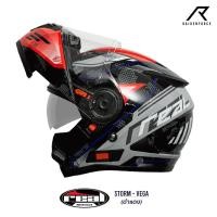 ราคา หมวกกันน็อค REAL Helmet STORM VEGA ดำ-แดง (20479329828)