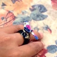 ราคา So cute แหวนenamel นกน้อยจาก Betsey Johnson (7512718444)