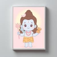 ราคา รูปองค์เทพ รูปบูชา Chibi กรอบรูป กรอบรูปพระศิวะ (Shiva) ถือตรีศูล งูศักดิ์สิทธิ์ และกลอง (41875070267)