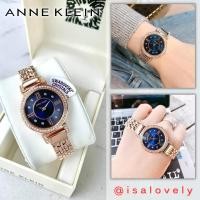 ราคา Isa Lovely Shop ANNE KLEIN Swarovski Crystal Rosegold Blue Dial AK2928 (24658338415)