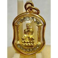 ราคา L006 หลวงปู่ทวด หลวงปู่ทวดวัดช้างให้ พระหลวงปู่ทวด จี้หลวงปู่ทวด เนื้อสีทอง เลี่ยม กรอบพระ ทองไมครอน ประดับเพชร (27559909820)