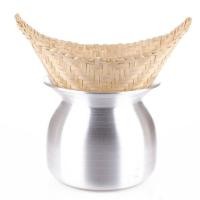 ราคา ชุดนึ่งข้าวเหนียว หม้อ+หวดสามเหลี่ยม หม้อตราม้า หวดสานไม้ไผ่ ฺNo.20/22 (3736275602)