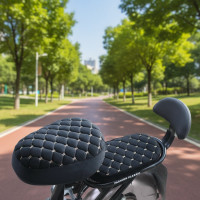 ราคา ผ้าคลุมเบาะรถมอเตอร์ไซค์ไฟฟ้าหัวกลม หนาฟลีซ ป้องกันฤดูกาลทั้งหมด (51450188460)