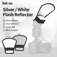 ราคา Selens Universal Speedlight Flash Diffuser Silver/White Camera Flash Reflector สําหรับ Sony Canon DSLR (21571307484)