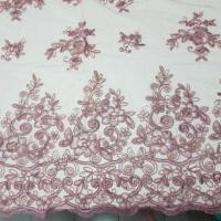 ราคา ผ้าลูกไม้สีชมพูกะปิ ผ้าชิ้นสำหรับตัดชุด (3822459931)