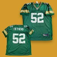 ราคา เสื้ออเมริกันฟุตบอล NFL - REEBOK - GREEN BAY PACKERS - CLAY MATTHEWS #52 มือสอง (25421602793)