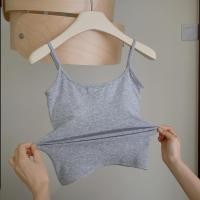 ราคา เสื้อครอปสายเดี่ยว มีฟองน้ำในตัว บราไร้ขอบแบบครึ่งตัว (27564669959)