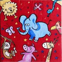 ราคา Pladao Napkin ภาพการ์ตูน สาระพัดสัตว์ ช้าง ลิง สิงโต ยีราฟ กระดาษ แนพกิ้น สำหรับงานศิลปะ เดคูพาจ decoupage ขนาด L 33x33 (28616222956)