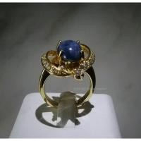 ราคา แหวนไพลินสตาร์แท้ พลอยดิบ สวย (1909046780)