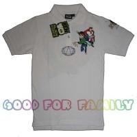 ราคา เสื้อยืดคอปก เสื้อโปโล เสื้อผ้าเด็ก Polo ผ้า cotton สีขาว BEN10 Alien Force ภาค 2 Polo เบนเทน เบ็นเท็น (50800909769)