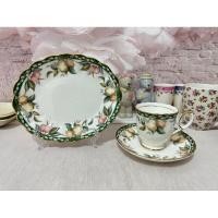 ราคา ชุดกาแฟ + จานขนมใบใหญ่ ลายผลไม้สวยๆ แบรนด์Hoya japan (23967231812)