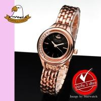 ราคา AMERICA EAGLE นาฬิกาข้อมือผู้หญิง สายสแตนเลส รุ่น AE101L - PinkGold/Black (2283023827)