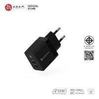 ราคา หัวชาร์จ ADAM elements OMNIA X35C GaN 35W Dual USB-C Compact Charger TH Plug - Black อแดปเตอร์ กำลังไฟสูงสุด 35W (28664742465)