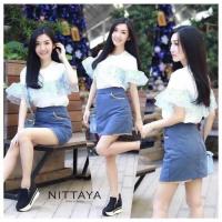 ราคา ชุดเซตเสื้อ+กระโปรง งานป้ายnittaya size s (20763622460)