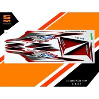 ราคา สติ๊กเกอร์ เวฟ x125 Honda Wave 125x ปี 2007 รุ่น 2 สีแดง (เคลือบเงา) (2384168751)