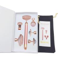 ราคา ลูกกลิ้งลูกกลิ้งลูกกลิ้งใบหน้านวดติดหยกเครื่องมือความงามทองก้านลูกกลิ้ง24เคใบหน้าทองไฟฟ้า 6ฟ้า (55752166509)