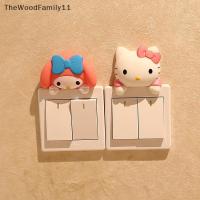 ราคา TT ตกแต่งห้องวันหยุดของขวัญ Sanrio Hello Kitty 3D สวิทช์สติกเกอร์น่ารักการ์ตูน My Melody Wall ซ็อกเก็ตสติกเกอร์ตกแต่ง TH (50752961775)