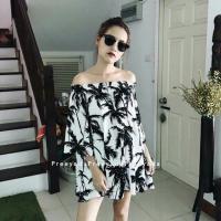 ราคา มินิเดรสลายต้นมะพร้าว (227267415)