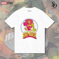 ราคา ยินดีต้อนรับ a เสื้อยืด Marvel She Hulk สกรีนหน้าผ้าสีขาว ลิขสิทธิ์แท้ มาร์เวล (23082734836)