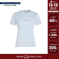 ราคา Tommy Hilfiger เสื้อยืด ผู้หญิง รุ่น WW0WW43895 C1O - สีน้ำเงิน ทรง Regular Fit (28223784225)