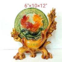 ราคา รูปปั้น ปลาเงินปลาทองสีเขียวหยก นำโชคลาภเงินทอง นกอินทรี ค้าขายราบรื่นสำเร็จ สูง 12นิ้ว พร้อมจัดส่ง (8435400369)