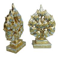 ราคา ต้นโพธิ์ ต้นโพธิ์ไม้เเกะสลัก ต้นโพธิ์ทอง ประดับตกเเต่งบ้าน ต้นโพธิ์ทำพุ่มกฐิน ขนาด 10 นิ้ว X 4 นิ้ว X 21 นิ้ว (9184886233)