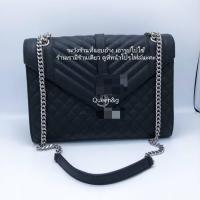 ราคา Ysl Classic สวยคลาสสิค สีดำ กระเป๋าหนังแท้ แบรนด์เนม มือสอง กระเป๋าสะพาย crossbody ลุ้นตู้ญี่ปุ่น (23737523216)