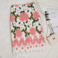 ราคา Embroidered Women's Water-soluble 2024 New Floral Design Elegant Fashion All-match Midi Skirt (26602003106)